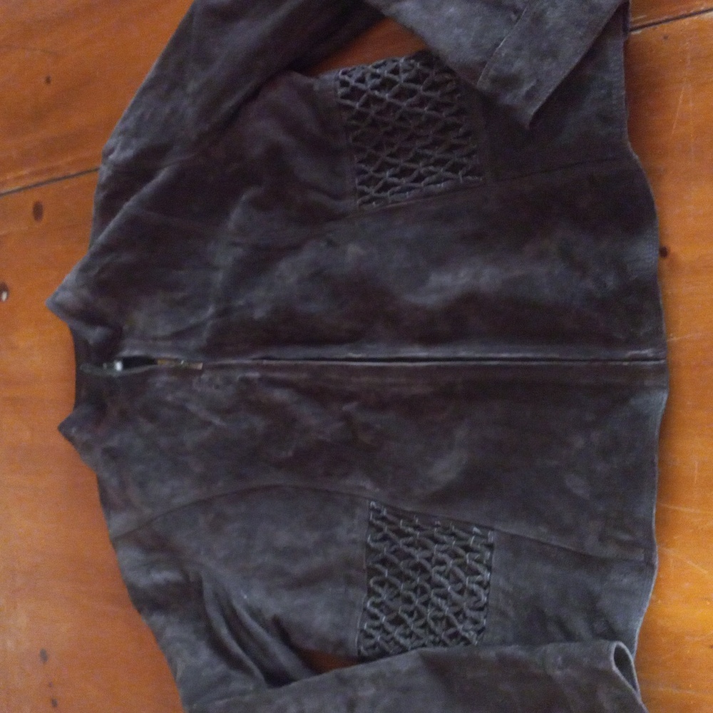 Nwt Coldwater Creek Suede Jacket in Rich Brown Womans Medium